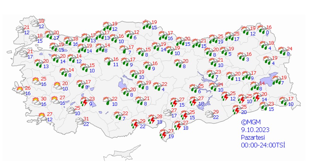 Yağmur ve soğuk hava dönüyor (Bugün hava nasıl olacak?) - 11