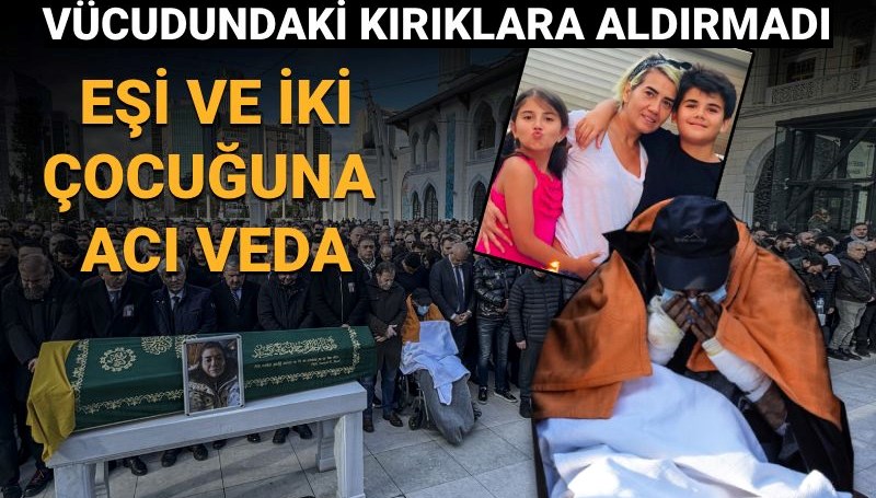 Kartalkaya yangın faciası: Vücudundaki kırıklara aldırmadı, eşi ve 2 çocuğunu son yolculuklarına uğurladı