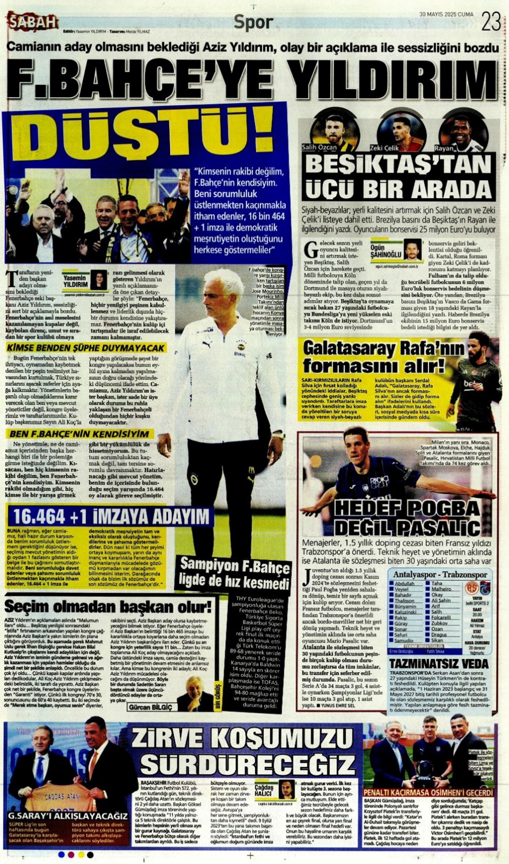 "İlkay sürprizi" (30 Mayıs 2025 spor manşetleri) - 16