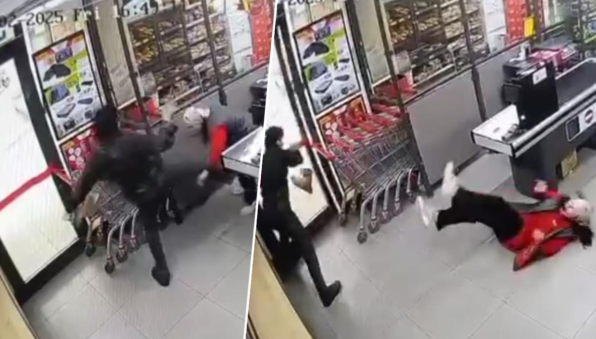 Bayrampaşa'da zincir markette kasiyere saldırı Bayrampaşa'da zincir markette kasiyere saldırı