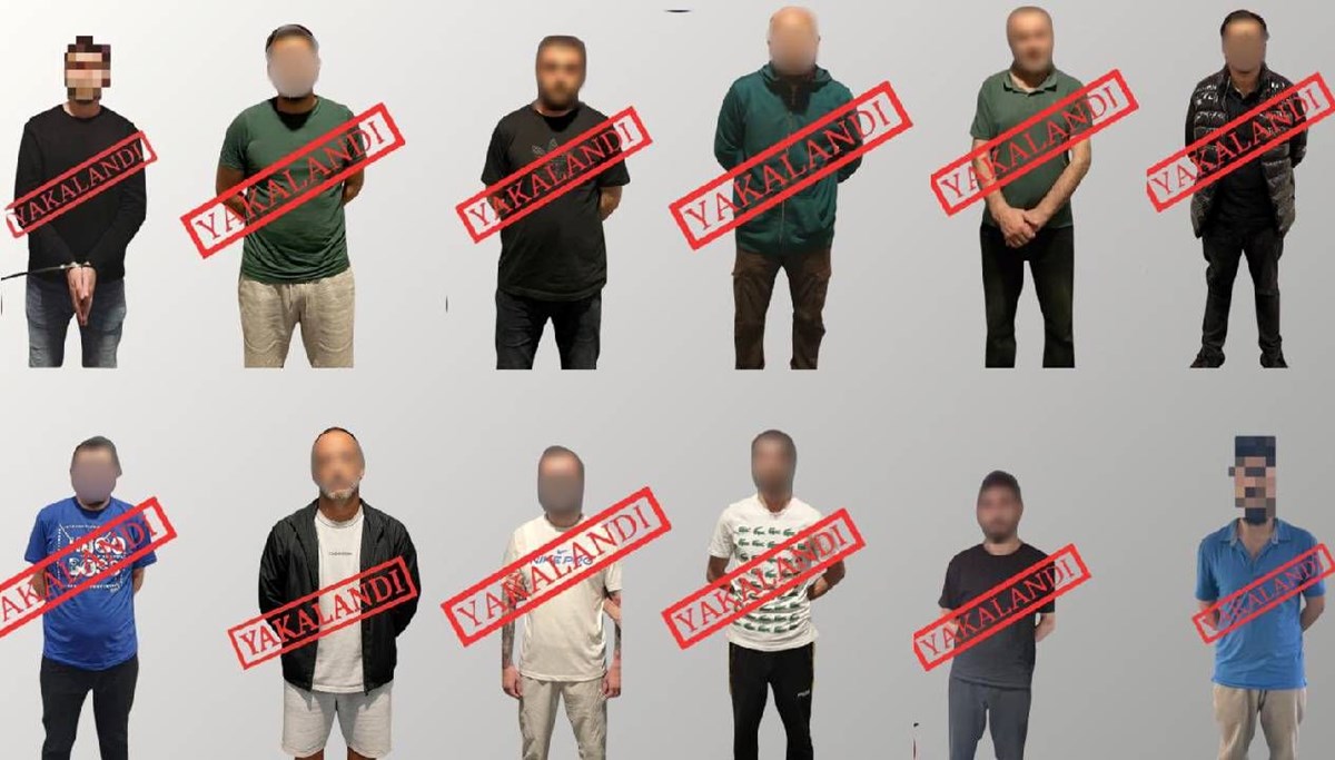 Kırmızı bültenle aranan 12 kişi yakalandı