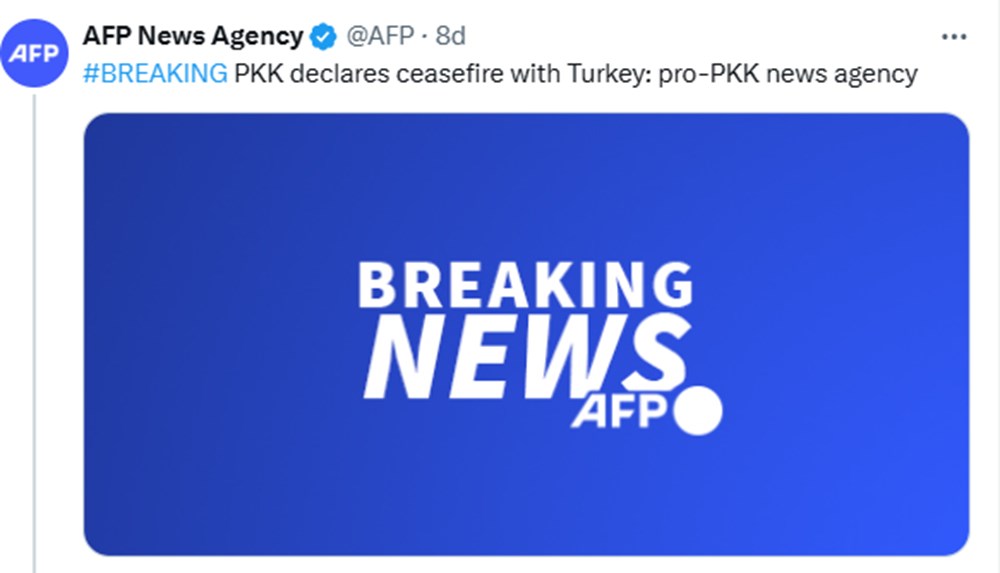 PKK'nın ateşkes ilanı dünya manşetlerinde: