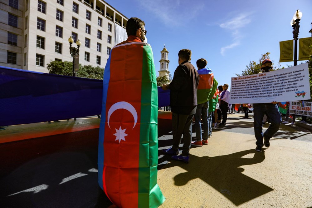 Beyaz Saray önünde Azerbaycan'a destek mitingi düzenlendi - 11