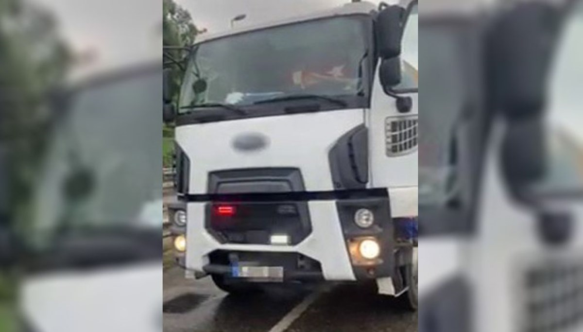 İstanbul'da kamyona 'çakar' taktılar