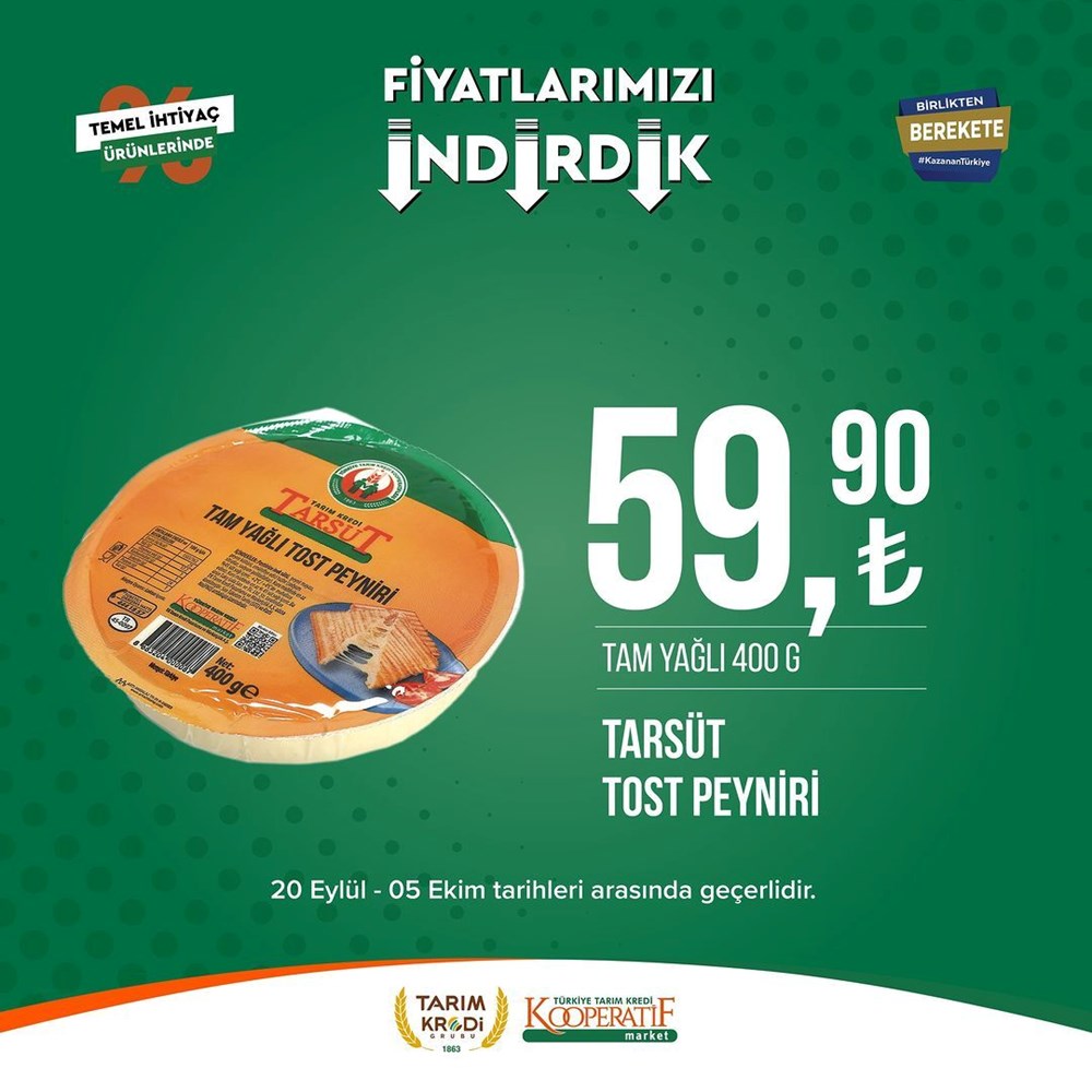 Tarım Kredi Kooperatif Market yeni indirimli ürünler listesi belli oldu: 51 üründe fırsat indirimi (27 Eylül-5 Ekim 2023 Tarım Kredi Market indirimleri) - 30