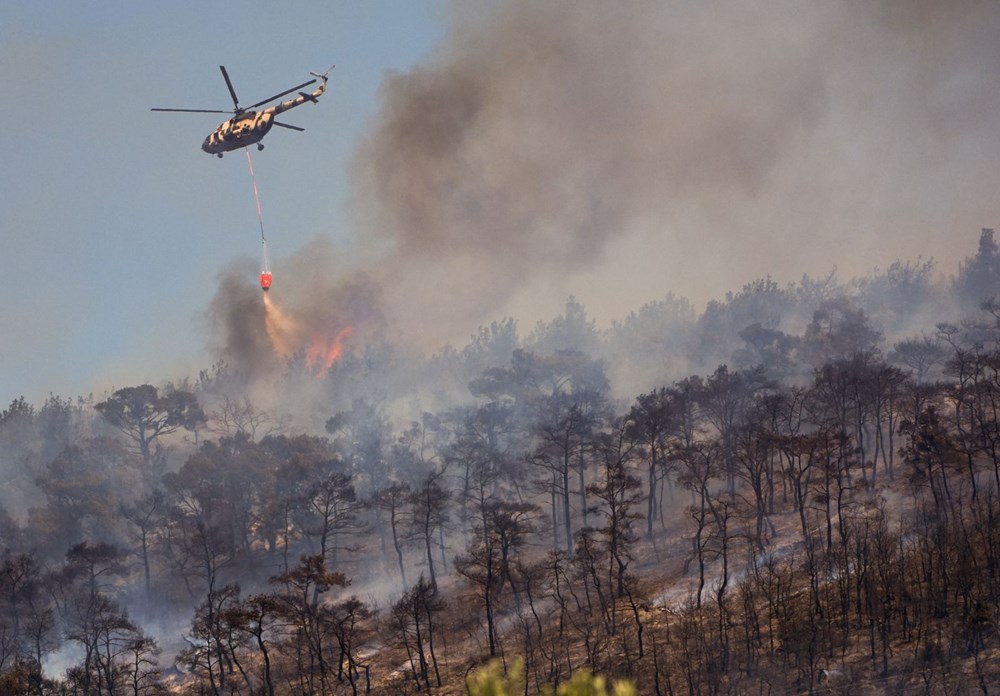 İzmir'de orman yangını: Alevler bazı evlere sıçradı, dört şüpheli gözaltında - 7