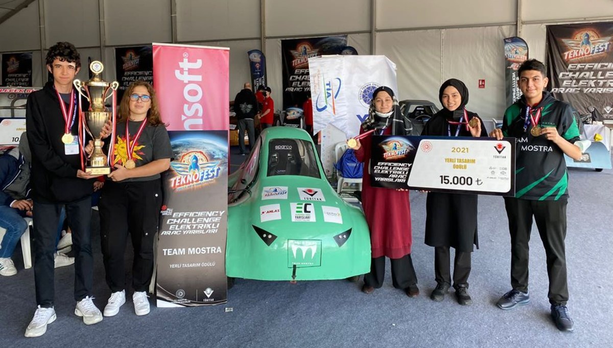 Liseli 5 mucidin ödüllü Mostra’sı Teknofest'te görücüye çıktı