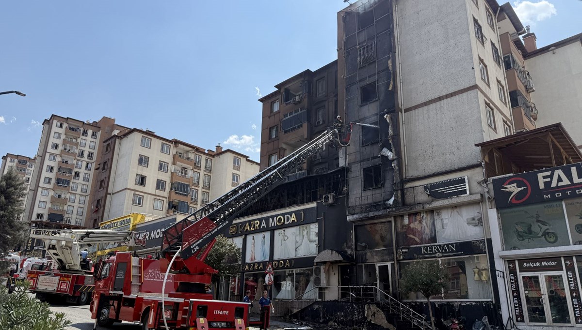 Şahinbey'de korkutan yangın