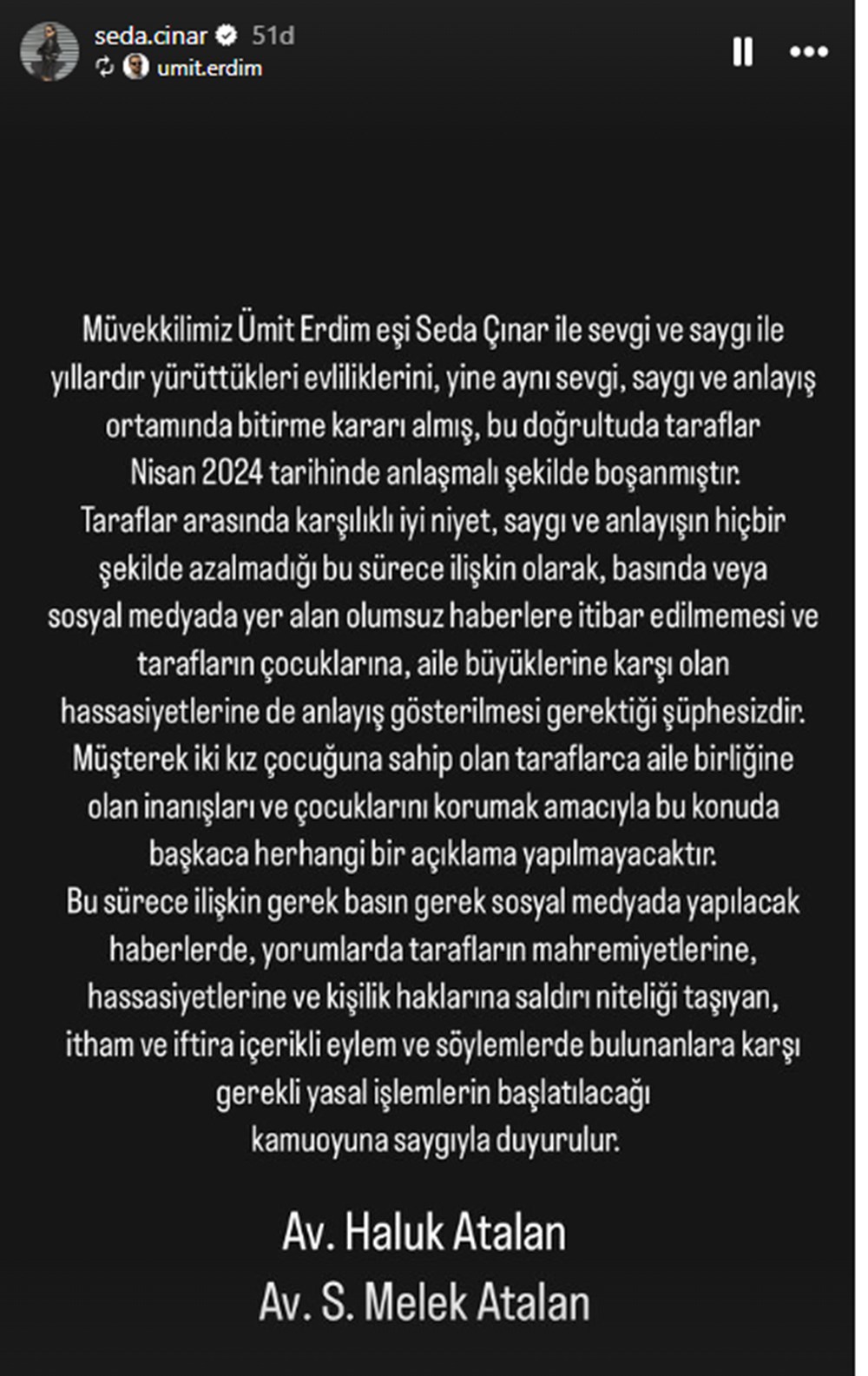 Ümit Erdim ile Seda Erdim boşandı - 4