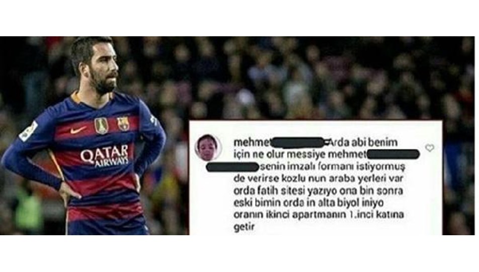 Küçük Mehmet'ten Arda Turan'a forma siparişi