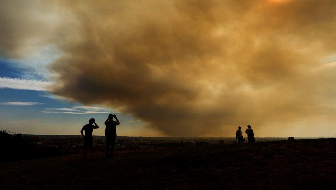 Madrid'de orman yangını: Dumanlar gökyüzünü kapladı