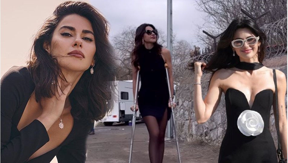 Nesrin Cavadzade hastanelik oldu: Sete koltuk değnekleriyle geldi