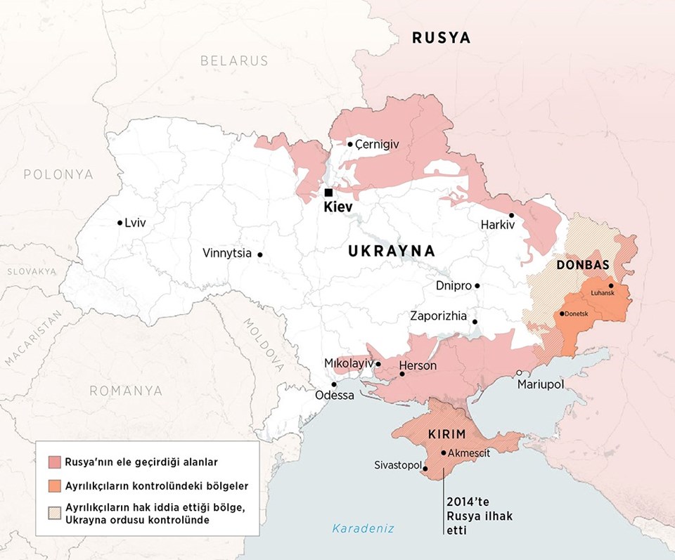 Rusya'nın Ukrayna'da ilerleyişi sürüyor.