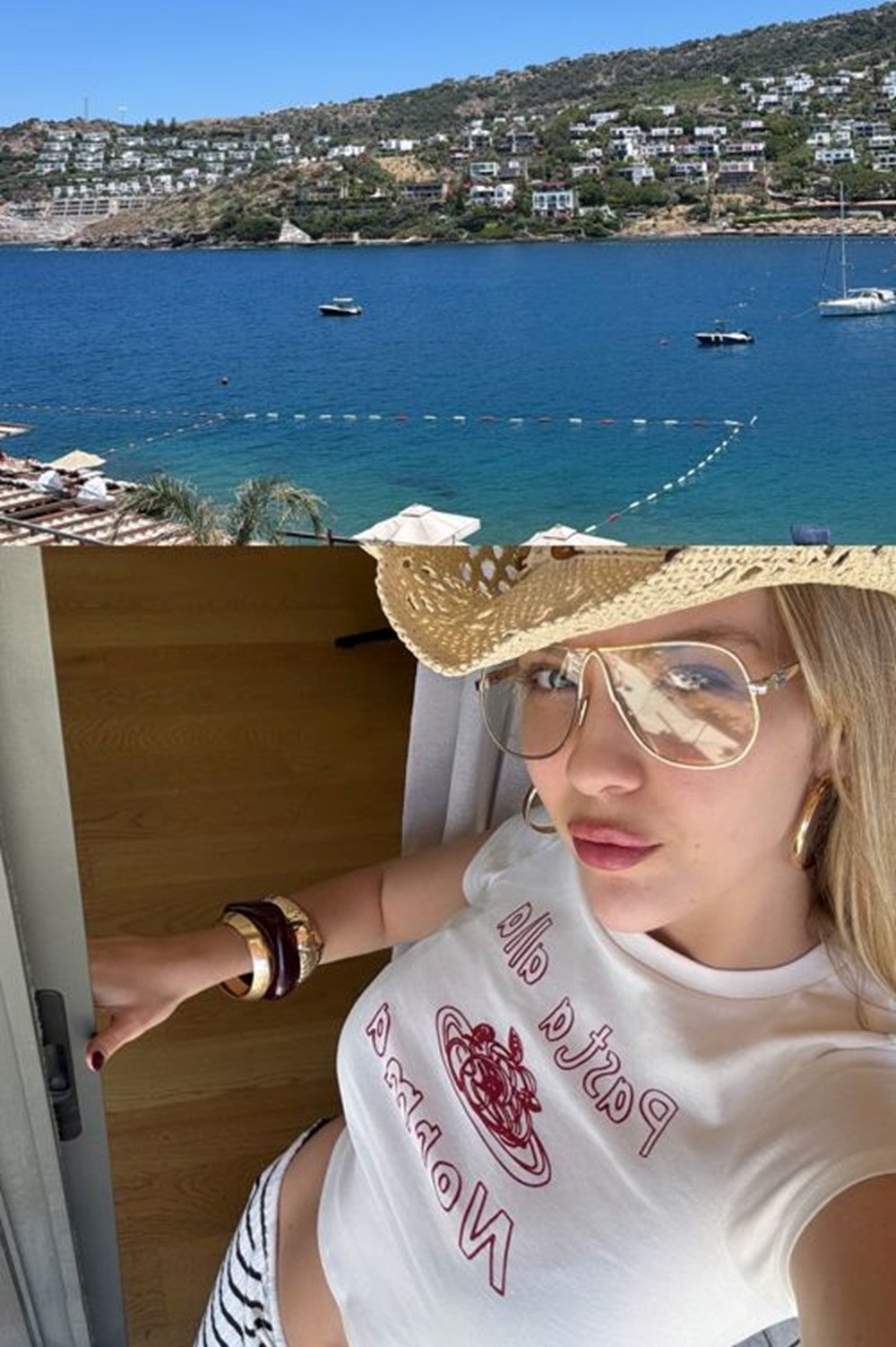 Yasemin Şefkatli ile İdo Tatlıses'in Bodrum tatili: Uçakta aile pozu - 5