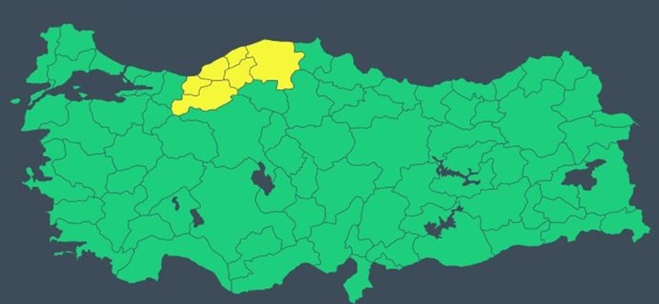 6 il için sarı kodlu kuvvetli kar yağışı uyarısı (Bugün hava durumu nasıl olacak) - 1