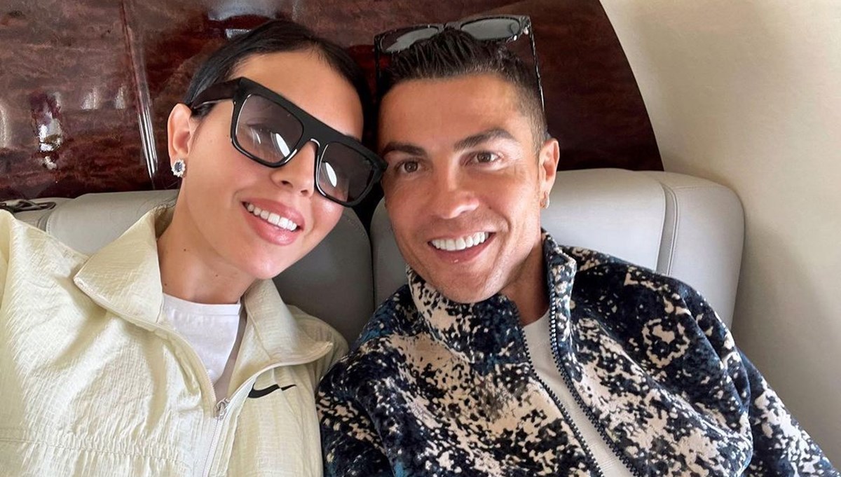 Cristiano Ronaldo ve Georgina Rodriguez'den çok konuşulan özel uçak pozu