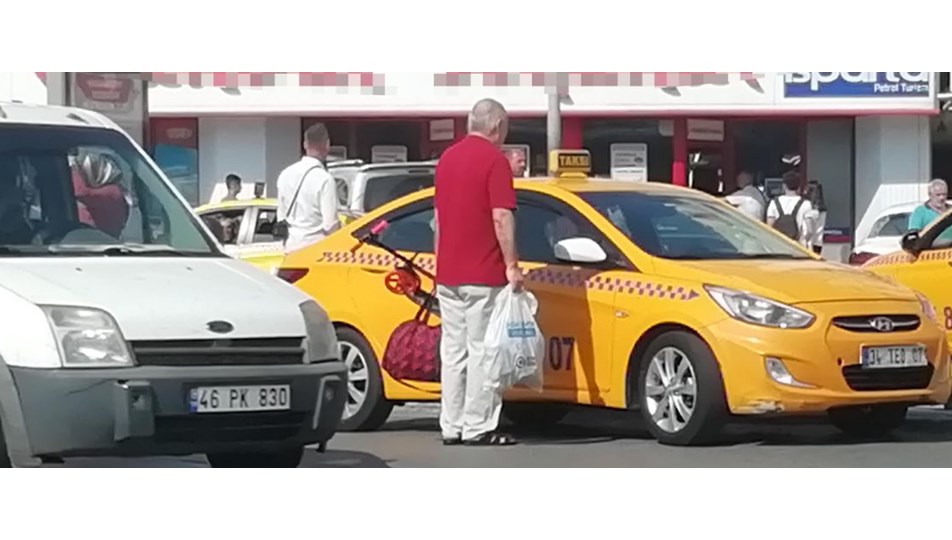 Otogarda taksici denetimi