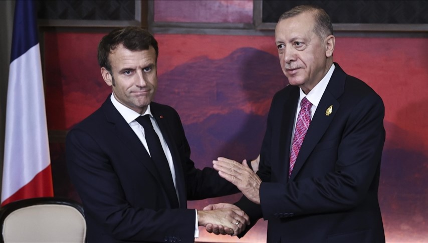 Cumhurbaşkanı Erdoğan, Macron ile görüştü