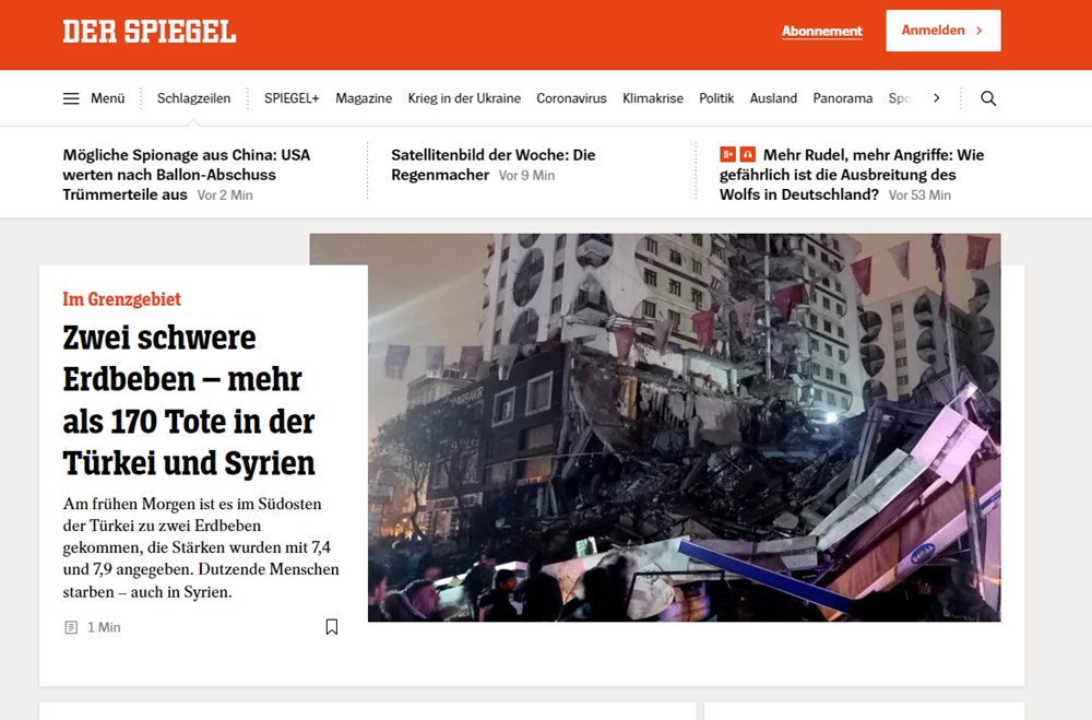 Türkiye'deki 7,7 büyüklüğündeki deprem dünya basınının manşetlerinde - 13