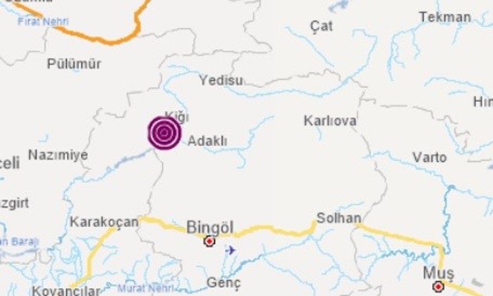 SON DAKİKA: Bingöl'de 4,3 büyüklüğünde deprem - 1