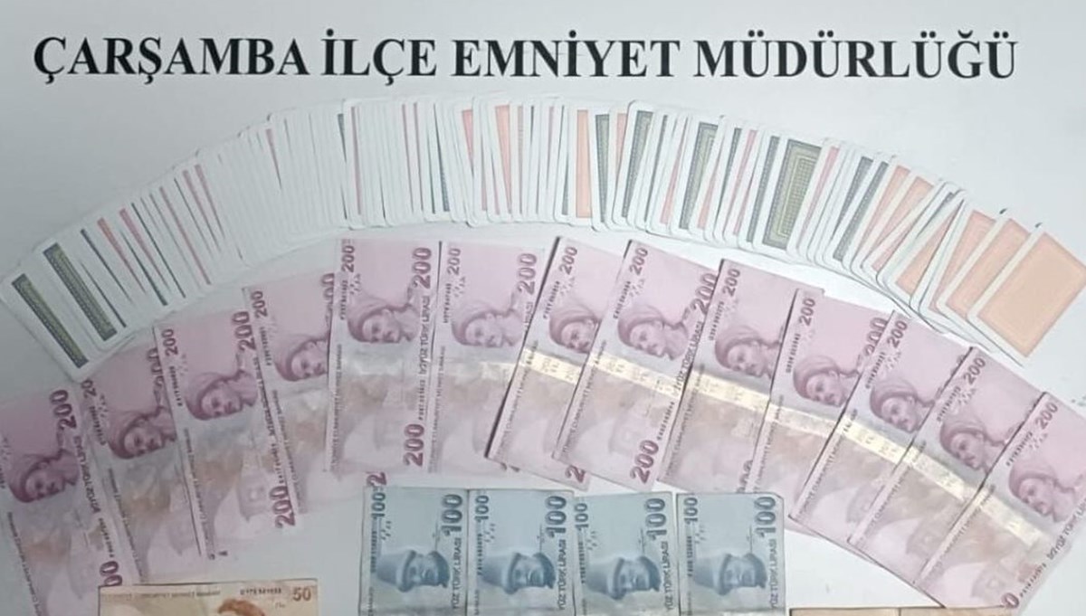 Samsun'da kıraathaneye kumar baskını Samsun'da kıraathaneye kumar baskını