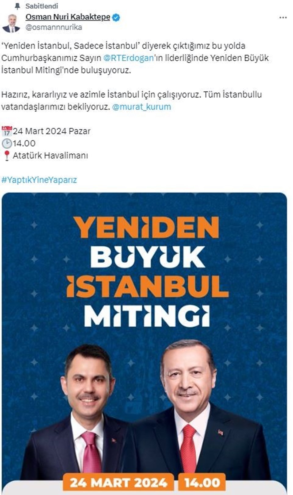 AK Parti İstanbul mitingi ne zaman, saat kaçta, nerede düzenlenecek? AK Parti "Yeniden Büyük İstanbul Mitingi"nin ayrıntıları belli oldu - 1