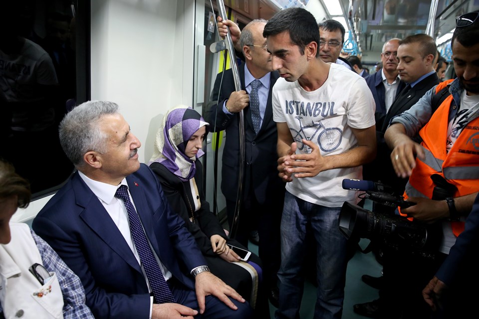 Ulaştırma Bakanı Ahmet Arslan Marmaray'da yolculuk yaptı - 1
