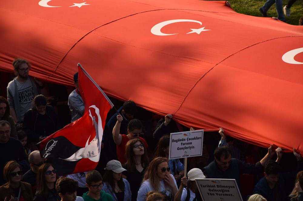 Samsun Da 1919 Metrelik Dev Bayrak Yuruyusu Ntv