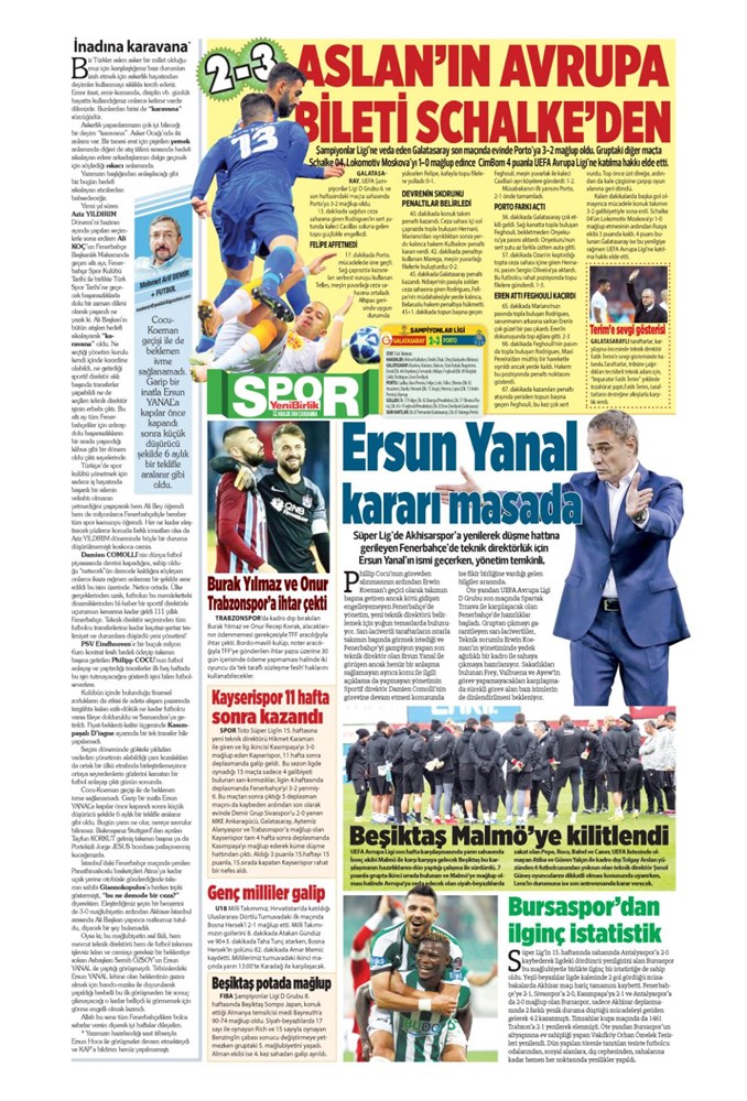 gunun spor mansetleri 12 aralik 2018