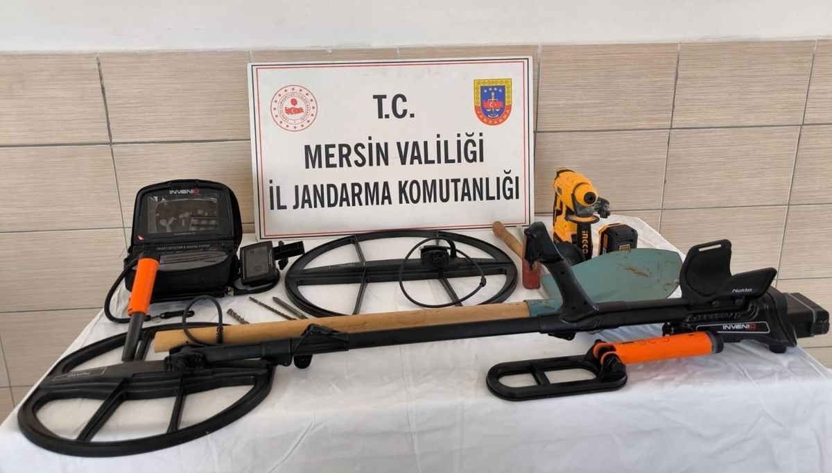 Mersin'de kaçak kazı yapanlar yakalandı