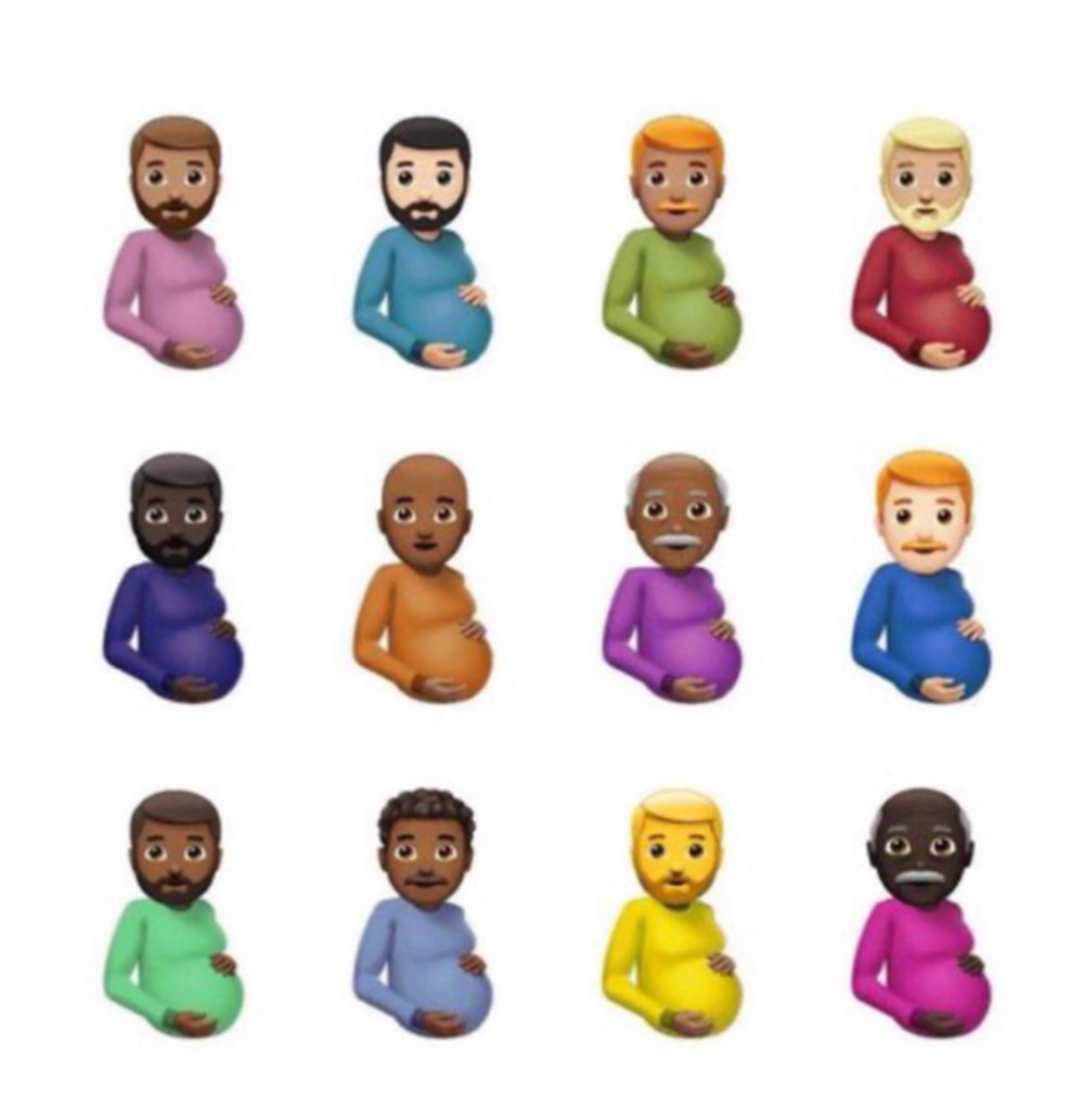 Hamile erkek ve cinsiyetsiz hamile emojileri onaylandı