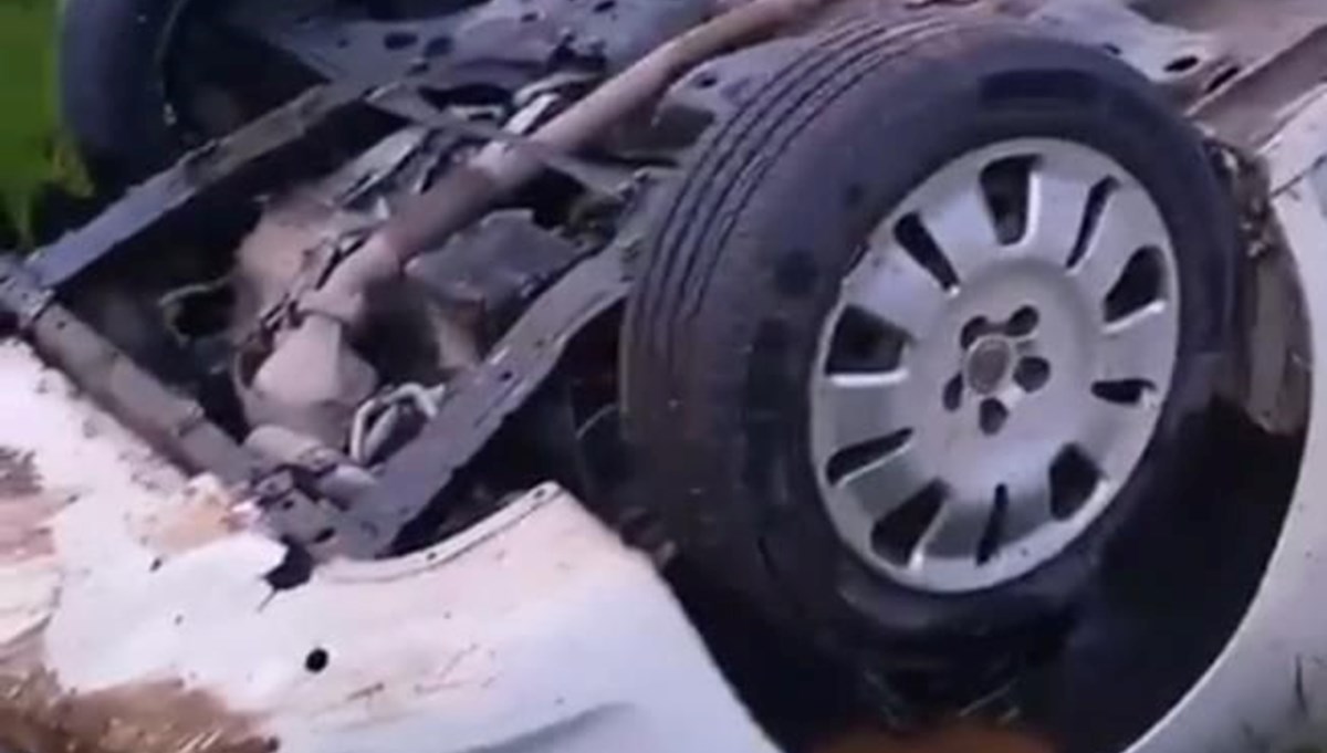 Kurtalan'da seyir halindeki araç takla attı Kurtalan'da seyir halindeki araç takla attı