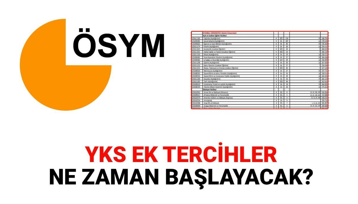 ÖSYM YKS EK TERCİHLER 2025: YKS ek tercihler ne zaman başlayacak, tercih ücreti belli oldu mu?
