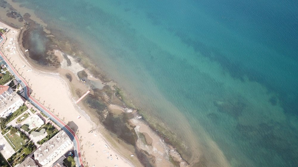 Yalova'da deniz suyu 25 metre çekildi - 1