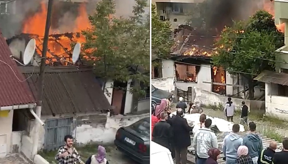 Sultanbeyli'de gecekondu alev alev yandı Sultanbeyli'de gecekondu alev alev yandı