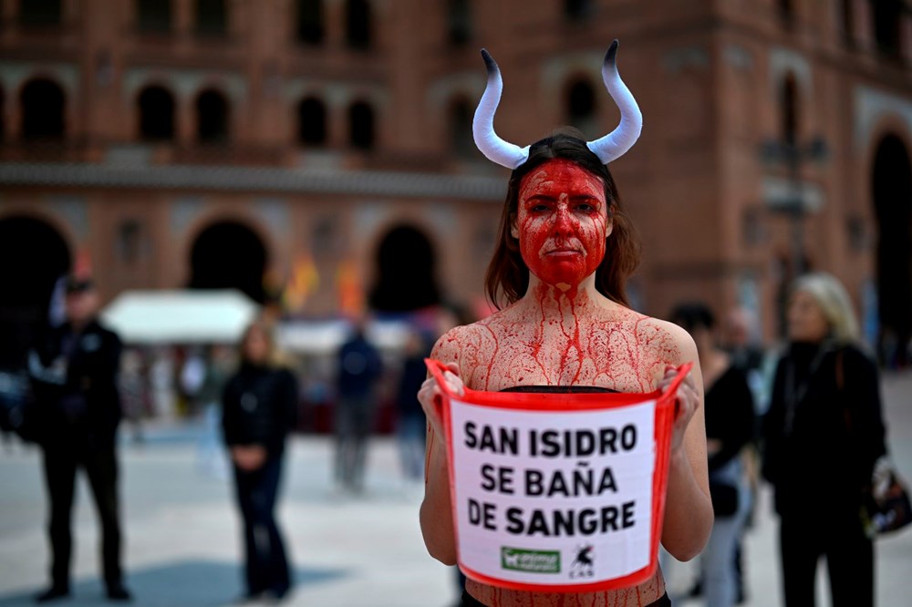 Madrid'de kırmızı boyalı eylem: 