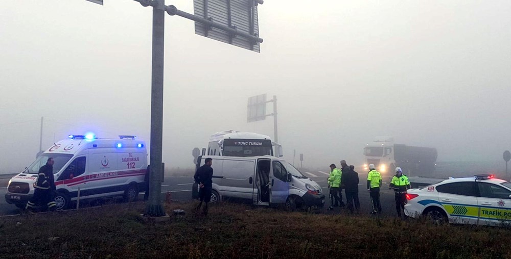 Tekirdağ’da yoğun sis kazaya neden oldu: Dört yaralı - 3