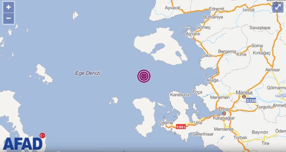 SON DAKİKA: Ege Denizi'nde deprem - 1