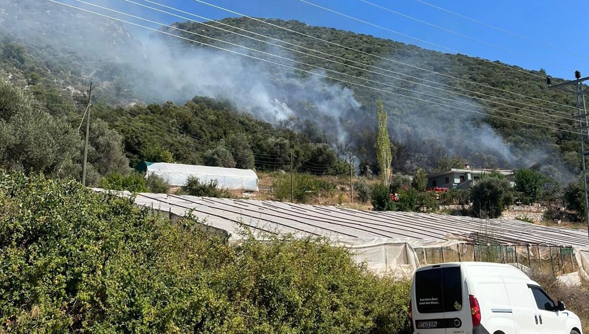 SON DAKİKA HABERİ: Kaş'ta makilik alanda yangın