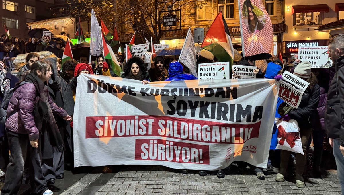 İstanbul'da Filistin'e destek yürüyüşü