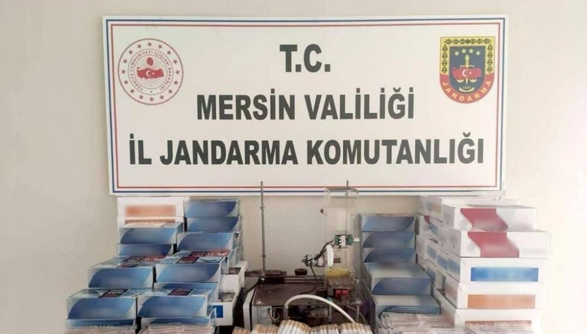 Mersin'de 100 bin kaçak makaron ele geçirildi