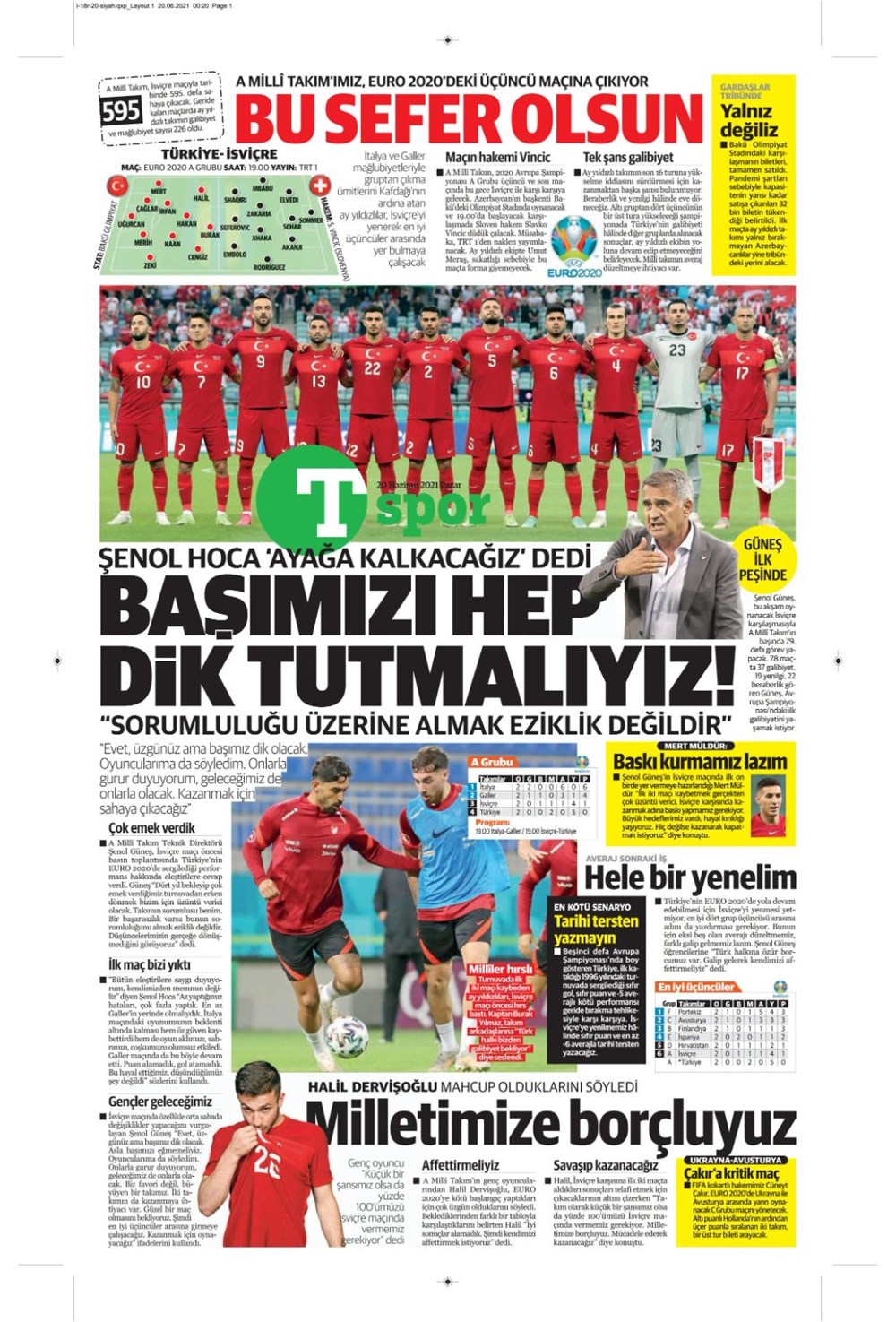 Günün spor manşetleri (20 Haziran 2021) - 24