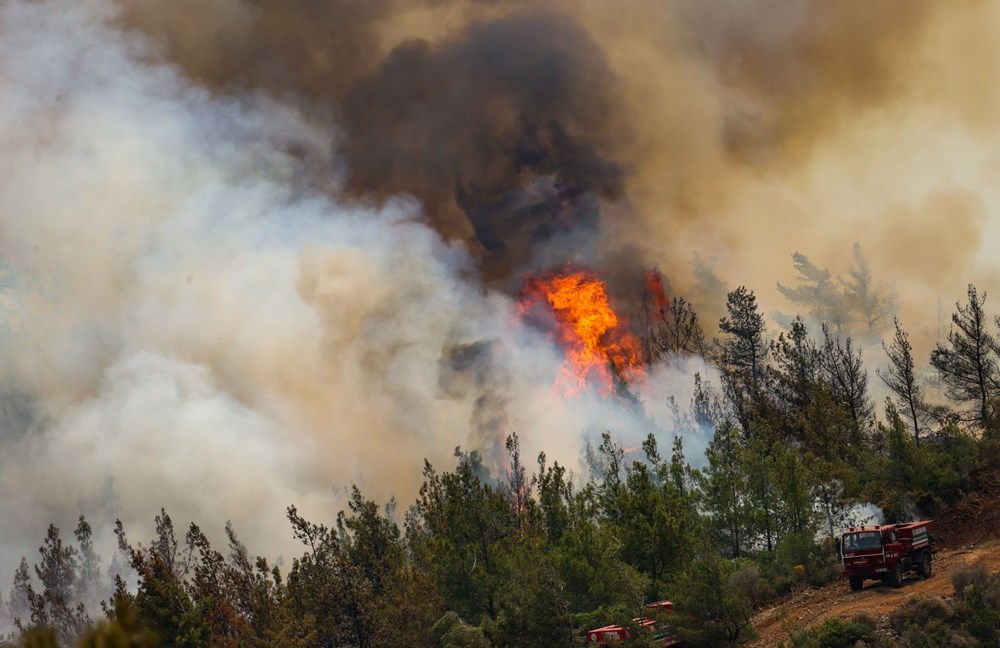 Marmaris'te orman yangını: Rüzgarın etkisiyle yeniden şiddetlendi - 5