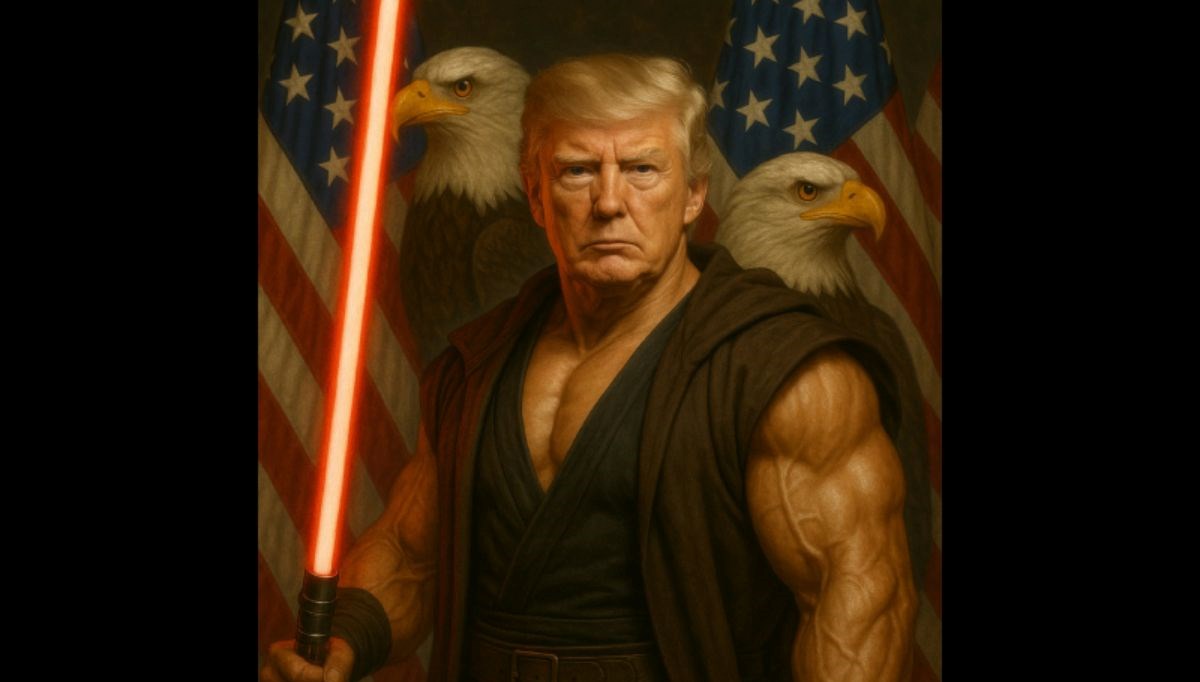 Trump, yıldız savaşçısı olarak resmedildi