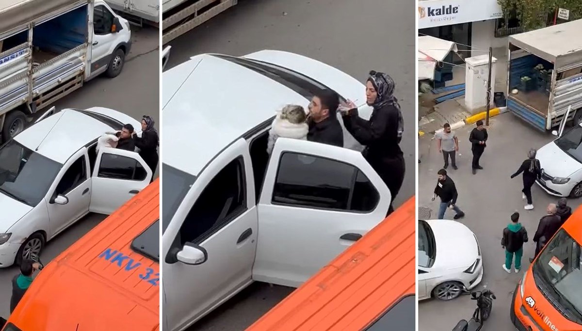 Trafikte takip ve saldırı: Saçlarından sürükledi