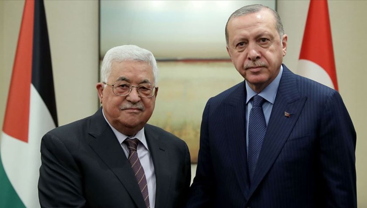 SON DAKİKA: Cumhurbaşkanı Erdoğan, Filistin Devlet Başkanı'yla görüştü