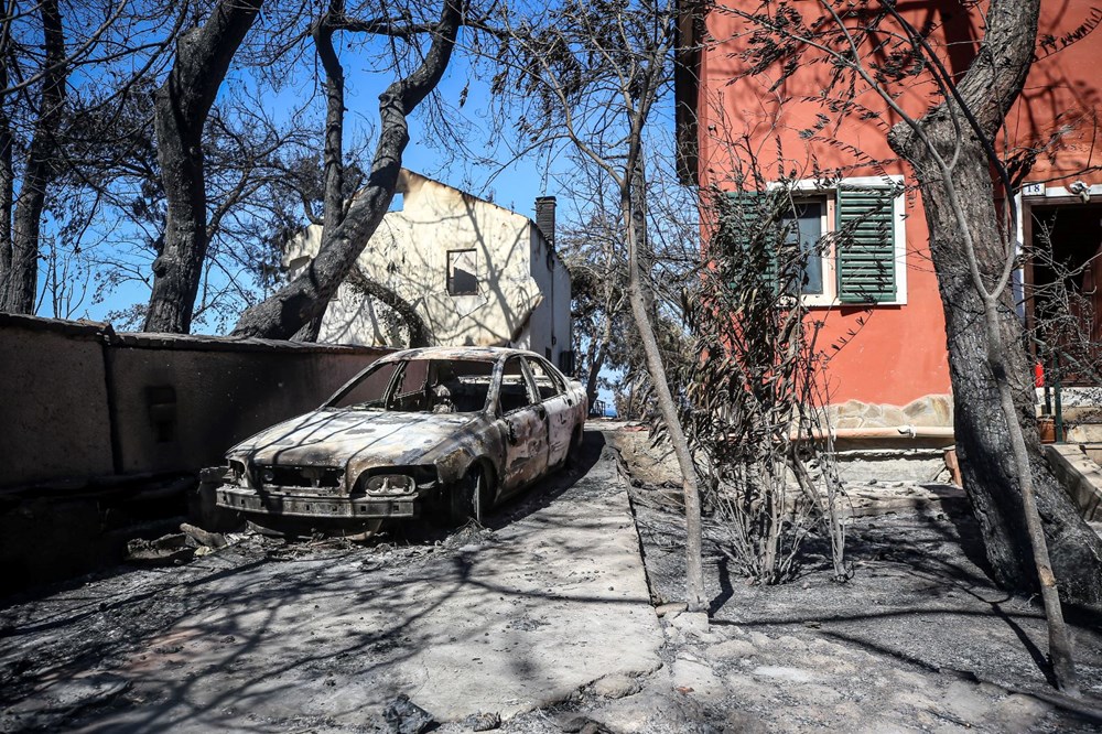 Çanakkale'de yangının izleri: Evler ve araçlar kül oldu - 8