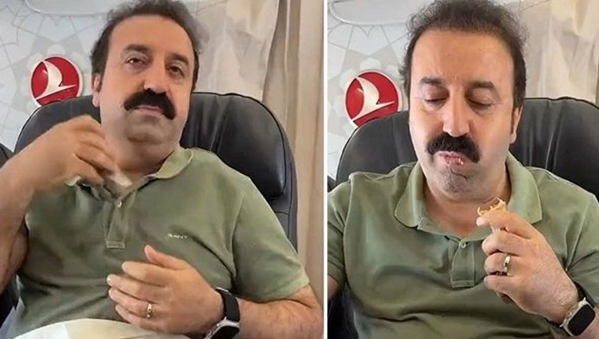 Şırdancı Mehmet uçağa naylon poşetle soktuğu şırdanı yerken video çekmiş, ardından THY