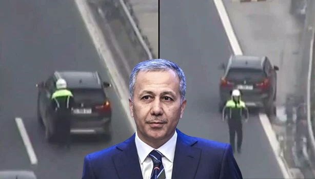 Polisin hareketi alkış topladı... FSM'de arızalanan aracı, köprünün sonuna kadar itti