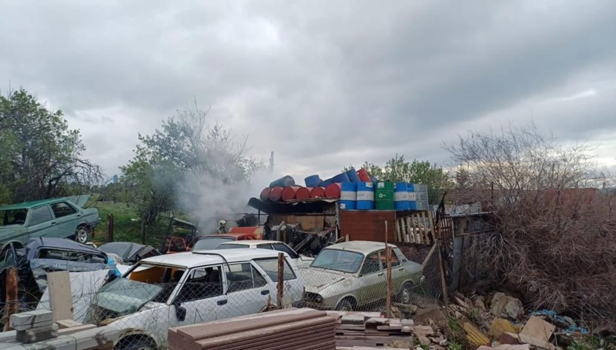 Ankara'da sanayi sitesinde yangın Ankara'da sanayi sitesinde yangın